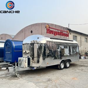 Restaurant mobile en acier inoxydable, kiosque de restauration rapide, camion de nourriture, remorque avec cuisine complète, chariot à glaces et à hot-dogs - Product Image 2