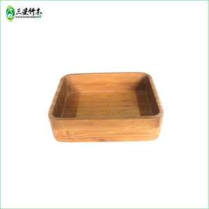Bamboo <b>Square</b> Salad Bowl, Fruit Bowl, Nut and Snack Bowl, Japanese Style Bamboo Bowl and Side Dish Bowl Three-Piece <b>Set</b> - - Product Image 3