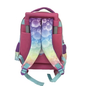Mermaid 3D Princess Trolley <span class=keywords><strong>Mochila</strong></span> escolar Estudiante <span class=keywords><strong>Mochila</strong></span> con <span class=keywords><strong>ruedas</strong></span> para niña - Product Image 4