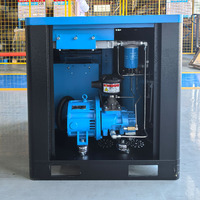22 37 55 75 kW Compresseurs d'air à vis stationnaires 380V AC Source d'alimentation lubrifiée pour le refroidissement de l'air par sablage 220V/480V