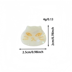 Adorable Mini Pinza de Pelo Acrílica con Diseño de Gatito de Dibujos Animados, Accesorio para el Cabello con Diseño de Caparazón de Tortuga, Pinzas de Pelo para Mujer, Uso Diario, Pinza de Pelo con Diseño de Animales - Product Image 6