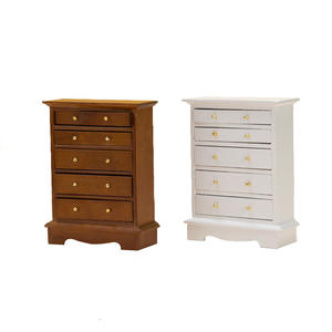 1/12 haute qualité Style européen Mini meubles bricolage bois armoire casier ornements modèle de tiroir Vertical pour maison de poupée - Product Image 5