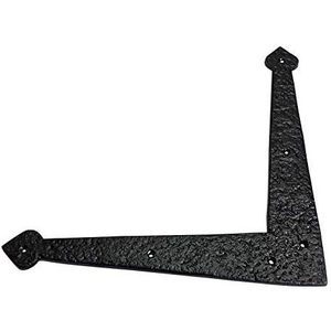 Coshik Exports Soporte en L de Acero al Carbono Duradero 362mm x 360mm con Recubrimiento de Polvo Negro, Correa para Puerta Estilo Industrial con Tornillos - Product Image 3