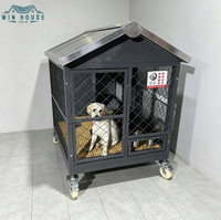 Cage pour animaux de compagnie en métal sur mesure, résistante aux intempéries, design robuste, pour usage domestique et extérieur, sans rouille, abri extérieur, villa pour animaux de compagnie haut de gamme