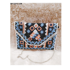 2023 luxe dames soirée mariage pochette artisanal indien perlé coton motif léopard nouvelle Collection gourou Kirpa exportations - Product Image 4