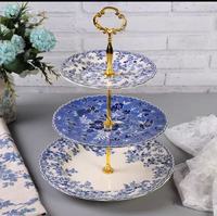 YanJun Klassiek Blauw Wit Porseleinen Snack- en Fruitbord Serveerschaal Magnetronbestendig Vaatwasserbestendig Duurzaam Herkomst Jiangxi