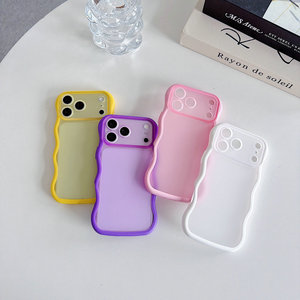 เคสโทรศัพท์มือถือขอบหยัก สำหรับ iPhone 18 Pro Max 17 16 15 Pro  แบบด้าน กึ่งโปร่งแสง กันกระแทก ซิลิโคนนิ่ม สีลูกกวาด ฝาหลัง - Product Image 5