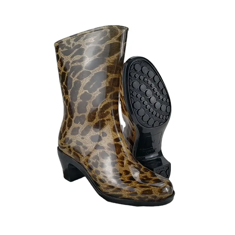Boot Boot Woman PVC Waterproof Women Shoes Women Rain Boots With High Heel