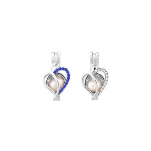 Meilleure Vente Nouvelle Mode Pendentif Universel en Cuivre Ouvert Orné <span class=keywords><strong>de</strong></span> <span class=keywords><strong>Strass</strong></span> en Forme <span class=keywords><strong>de</strong></span> Cœur avec Cage à Perles, Bijou d'Amour, Cadeau pour Meilleure Amie - Product Image 5