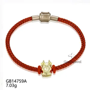 Grace Jewelry 925 Sterling Silver Cute Cartoon Dragon Shape Charm Red Rope Lovely Fine Jewelry Dainty Personalized Bracelet