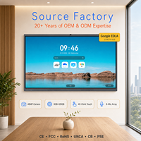 Tableau blanc interactif intelligent 65/75/86/98 pouces Ultra HD 4K, écran plat LED tout-en-un, caméra 48MP 8 micros, Android 16.0 Dual