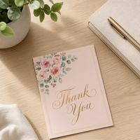 Cartes de remerciement personnalisées de luxe avec dorure à chaud, cartes de vœux de mariage haut de gamme, cartes cadeaux pour petites entreprises, écologiques, vente en gros