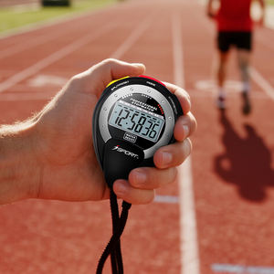 Penjualan Terbaik plastik portabel Stopwatch elektronik dengan kualitas tinggi disesuaikan Logo tahan air Metro chronchronata - Product Image 1