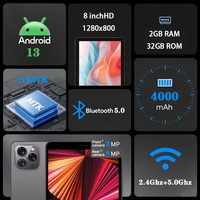 Tablet PC GPS 5G Wi-Fi GSM Berkinerja Tinggi 10,1 Inci 4GB+128GB Memori Allwinner Octa Core Android 14 Keyboard Gratis Kartu SIM