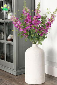 <span class=keywords><strong>Fleur</strong></span> artificielle rose vif Delphinium Combo Clematis Greenery Silk Flower 8pcs Long Tige pour Vase haut Snapdragon Flower Decoration - Product Image 6