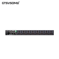 GTSVSOMA K8 1U Séquenceur d'alimentation à filtre 10 canaux monté en rack métallique 8000W AC 100-240V avec affichage LCD de la tension