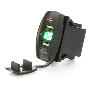 Bộ Sạc USB Xe Máy Bộ Sạc USB Type C Cho Điện Thoại Camera GPS Xe Máy Xe Hơi Ổ Cắm QC3.0 Bật Tắt 12V Vôn Kế Màu Đỏ - Product Image 2