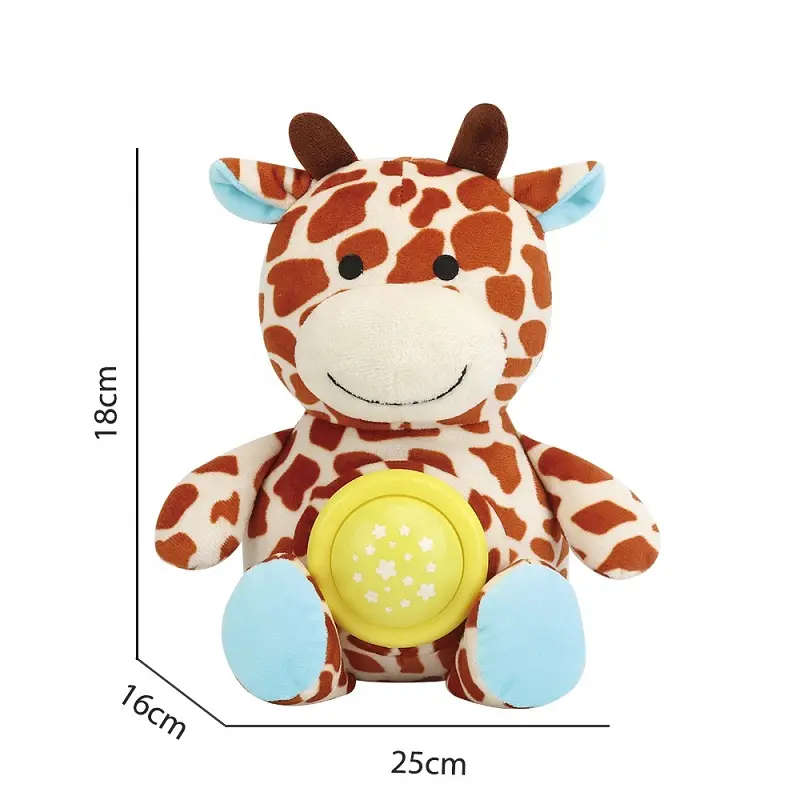 custom cheap design shape hot sale soft big size best giraffe animals stuffed plush toy with music