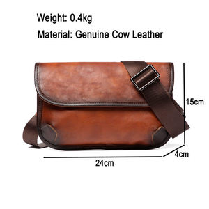 กระเป๋าหนังวัวแท้ AndoBag สไตล์เรโทร สะพายไหล่/สะพายข้าง สำหรับผู้ชาย กระเป๋าถือธุรกิจ กระเป๋าทำงานกลางแจ้ง กระเป๋าสะพายข้าง รุ่น 1414 - Product Image 6