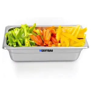 Heavybao, контейнер для еды и мороженого из нержавеющей стали, 1/2 для ресторанного питания и оборудования для хранения