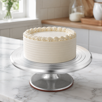 Ensemble de décoration de gâteaux de 34 pièces avec plateau tournant en alliage d'aluminium, douilles de pâtisserie, poches à douille en TPU, outils de pâtisserie pour gâteau d'anniversaire DIY