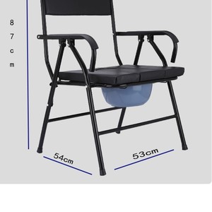 Silla de inodoro con respaldo cuadrado, inodoro portátil de gran tamaño para personas mayores y mujeres embarazadas, uso doméstico - Product Image 3
