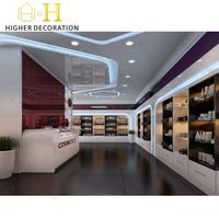 Perlengkapan Display Toko Kosmetik, Meja Pajang Kosmetik, Showcase Kosmetik Geometris Heksagonal