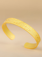 Bracelet manchette large ouvert en argent 925 plaqué or vermeil, motif nuage gaufré vintage, bijoux de mode quotidiens minimalistes pour femme, vente en gros