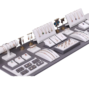 Custom <b>Size</b> Color Jewelry Display Set Combo High Quality PU Leather for Jewelry Display Bracelet Holder <b>Ring</b> Holder - Product Image 1