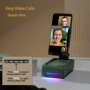 Mobiele Telefoon Stand Houder Met Blue-Tooth <span class=keywords><strong>Speaker</strong></span> Hd Draagbare Draadloze <span class=keywords><strong>Speaker</strong></span> Verstelbare Tablet Live Luie Beugel - Product Image 4