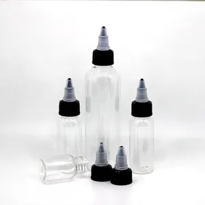 30ml 60ml 100ml 120ml Empty Boston Round Plastic Dropper Bottles With Twist Top Cap For Ink 180ml 200ml 250ml 500ml 1000ml