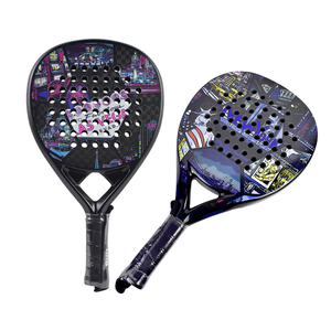 Raquette de tennis professionnelle en fibre de carbone OEM Premium d'usine Matériau EVA Personnalisé 3k 12k 18k Padel - Product Image 1