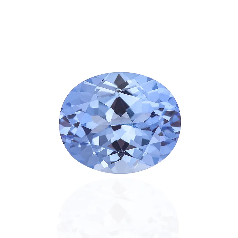 Sfaccettato Pietra Preziosa Ovale Taglio Brillante Lab Diamante Intenso Blu 5x7 millimetri di Pietra Allentati Lab Grown Blu Zaffiro