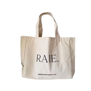 Sac fourre-tout en toile de coton écologique 12OZ avec cordon de serrage, motif lettres, grande capacité, pour mariage, plage et shopping, personnalisable avec logo - Product Image 1