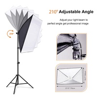 Takenoken Softbox Kit d'éclairage Fond Cadre Support Studio Photographie Équipement Accessoires
