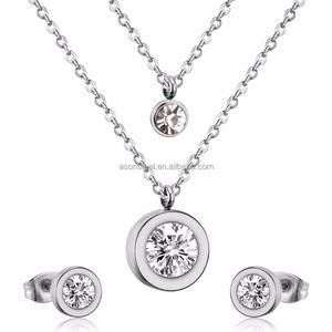 Nuevo Producto, Juego de Collar y Pendientes de Doble Cadena, Joyería de Oro de 18k, Conjuntos de Joyería para Boda, Estilo Dubái - Product Image 2