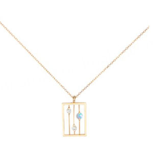 Marco Contador de Joyas de Diseño Delicado, Superventas, con Ópalo, Circonita Cúbica, Plata de Ley, Chapado en Oro, Colgante al por Mayor para Regalo - Product Image 2