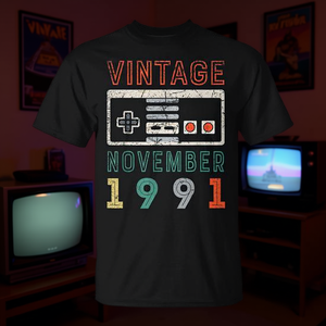 Camiseta vintage de cumpleaños de noviembre de 1991, regalo del 29.º aniversario para hombres y mujeres - Product Image 3