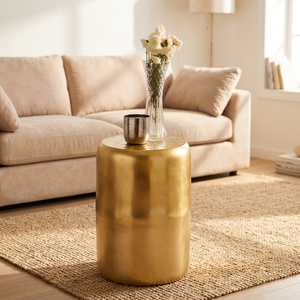 AK Brass High Quality Round Metal <b>Side</b> <b>Table</b> in <b>Gold</b> Finished Luxury <b>Table</b> For Hotel Interior Decor Furniture - Product Image 1