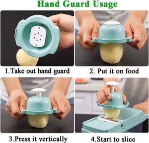 Nouveau 2026, Meilleure vente : Hachoir manuel multifonction 15 en 1 pour légumes, coupe-oignons, trancheuse à fruits et éplucheur de pommes de terre - Product Image 4