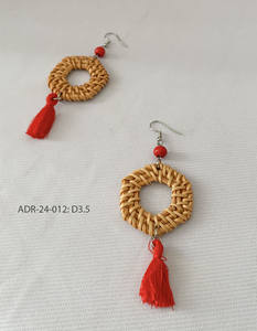 Boho rotin bijoux boucles d'oreilles à la mode pour les femmes bord de mer oreille crochet rotin été nouveau Style populaire vacances d'été - Product Image 3