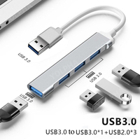 USB 3.0 Hub Adapter 4-poorts Type C Multiport USB-splitter 5Gbps Gegevensoverdracht Hub voor Laptop PC Desktop