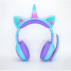 Alta calidad ENC Anime dibujos animados BT auriculares unicornio música para niños auriculares estéreo inalámbricos para juegos