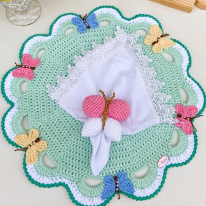 Supersky - Oferta Especial: Posavasos de Girasoles Hechos a Mano con Ganchillo, Tamaño y Color Personalizables, Resistentes al Calor, con Porta Servilletas - Product Image 5