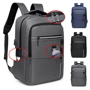 Notebook Bag Usb Charging School Office Unisex Roll Top Business Backpack For 15.6 Inch Laptop