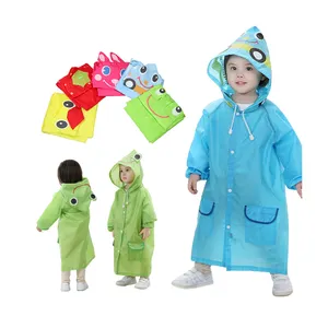 Cute Cartoon Animal Polyester Rain Coat Poncho Jacket waterproof Raincoat for Kid Children girl boy Outdoor School Rainy Season