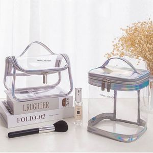 Customize Waterproof Large Capacity PVC Clean Cosmetic Bag for Travel and Makeup - Product Image 2