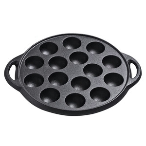 Poêle en fonte non revêtue antiadhésive épaissie pour la cuisson de boulettes de viande, pieuvre, cailles et autres aliments – Vente en gros - Product Image 1