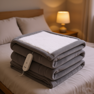 Couverture chauffante électrique Vevor 50x60 taille double, en flanelle douce et sherpa, contrôle numérique, 5 niveaux de chaleur, arrêt automatique, lavable en machine - Product Image 2