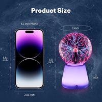 Nouvelle conception de boule de plasma à lumière RGB, boule électrostatique clignotante, lampe magique pour la maison, les fêtes en intérieur, le bureau, les cadeaux